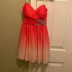 NWT Prom Dress, formal dress, cruise wear, wedding guest Fuschia, pink ombré 5/6